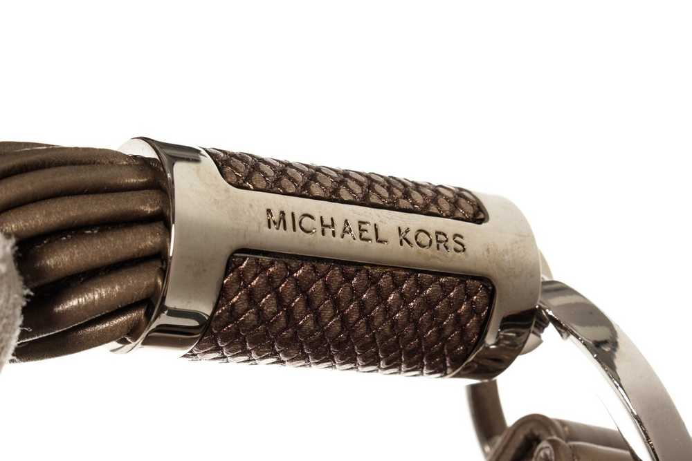 Michael Kors Michael Kors Gray Leather Tonne Hobo… - image 5