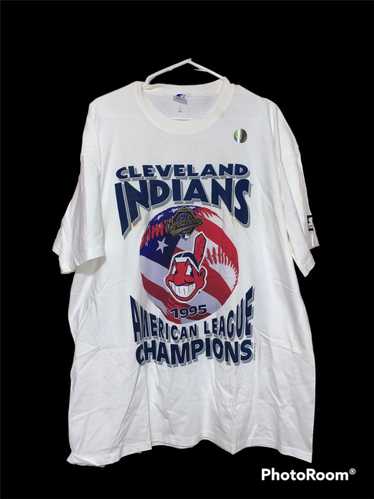 RARE VTG 1995 Cleveland Indians T-Shirt World Series American League  Champions-M