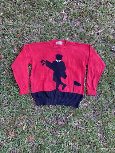 Vintage Slazenger Crewneck Sweater XL Red/Black Go