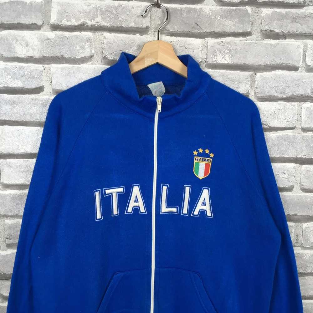 Vintage Vintage 90s ITALIA Zipper Sweatshirt Big … - image 2