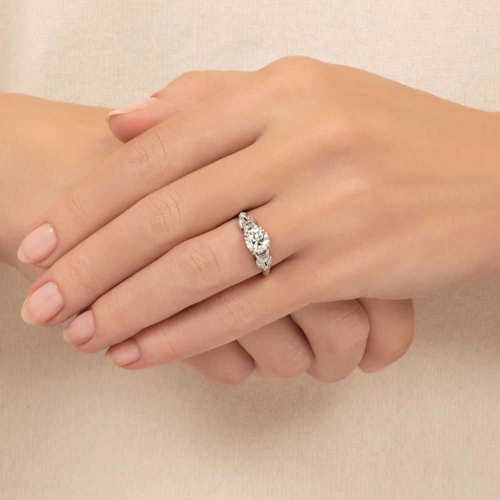 Art Deco .96 Carat Diamond Engagement Ring - GIA … - image 5
