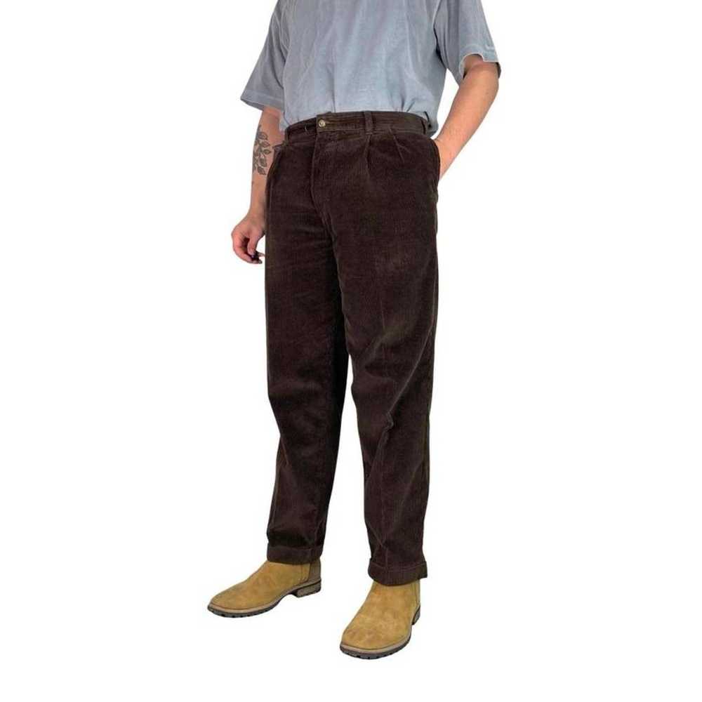 Vintage Vintage 90s Brown Corduroy Pants - image 1