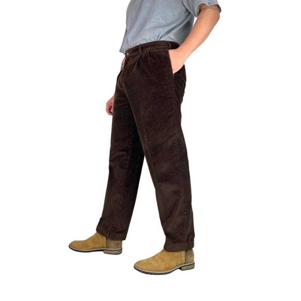 Vintage Vintage 90s Brown Corduroy Pants - image 2