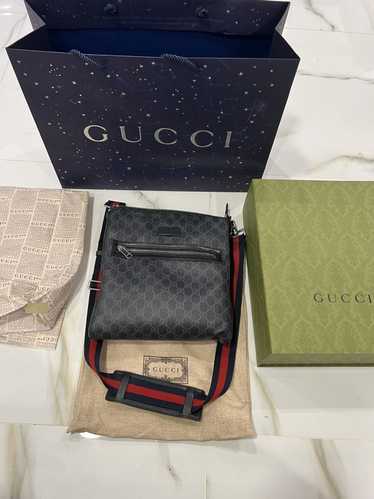 Gucci Black Supreme GG Monogram Shoulder Bag