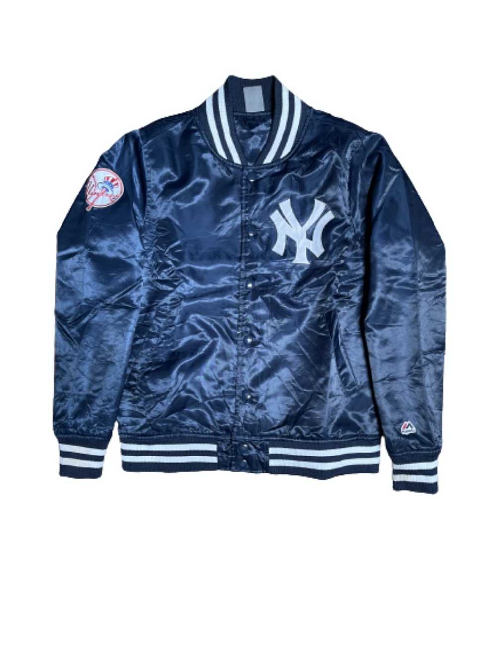 Vintage 00s Navy Majestic NY Yankees Varisty Jacket - Medium Nylon– Domno  Vintage