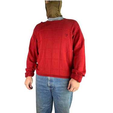 Chaps Vintage 90s Chaps Baggy Red Sweater - image 1