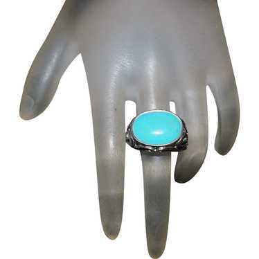 Sterling Silver Turquoise Ring, 1970's