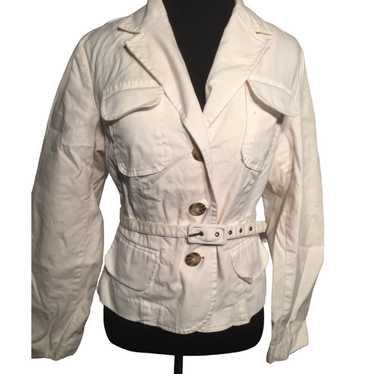 Mossimo Mossimo White Blazer with Buttons and belt