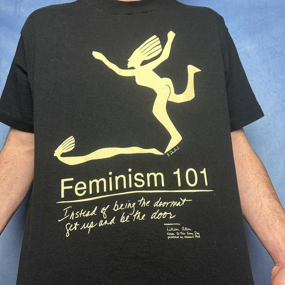 Art × Vintage vintage feminism art t-shirt - image 4