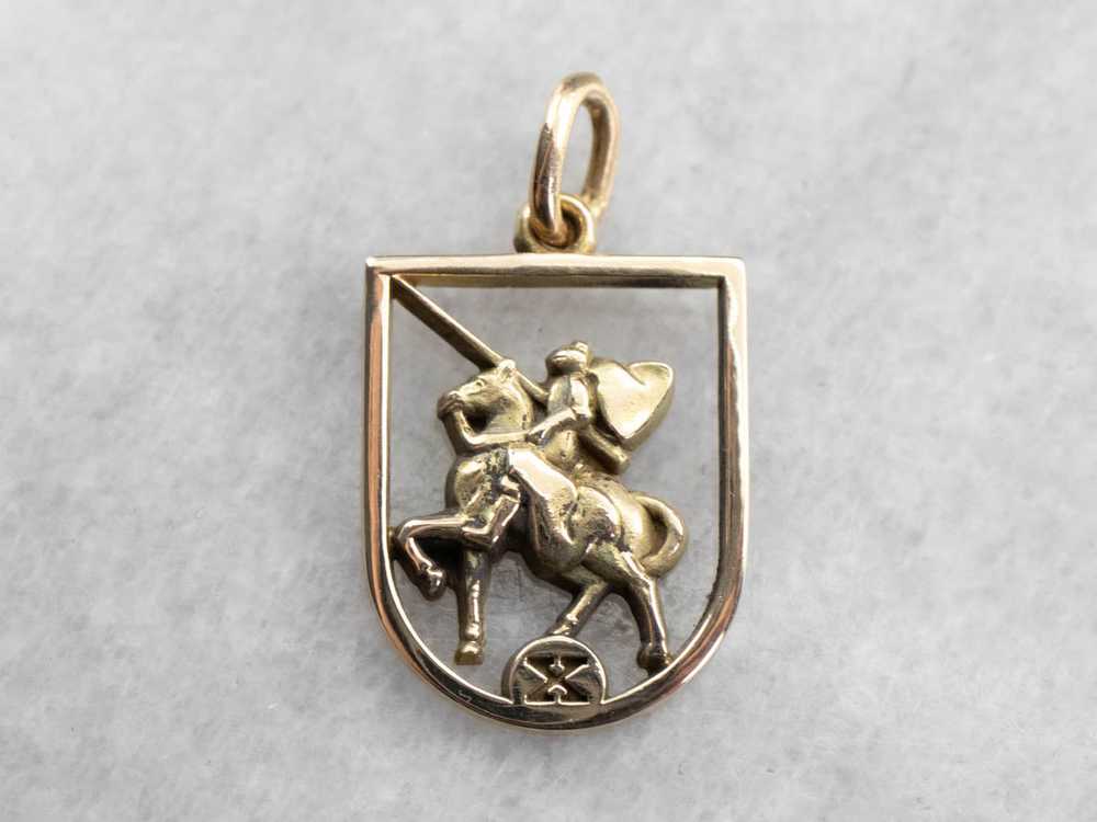 Jousting Knight Gold Charm - image 3