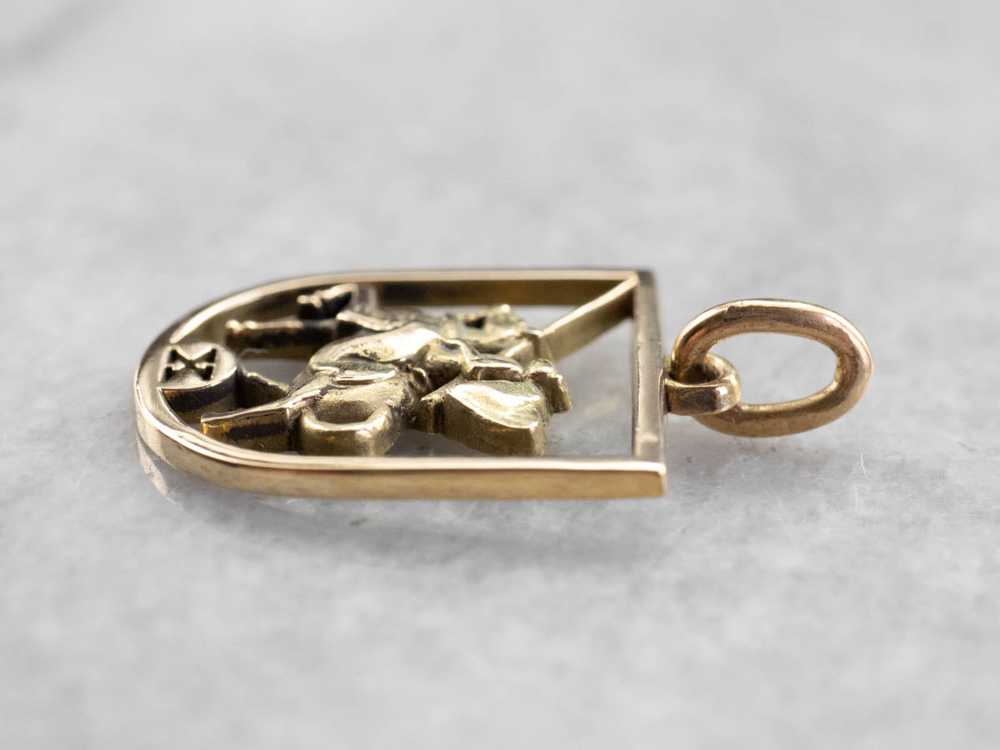 Jousting Knight Gold Charm - image 5