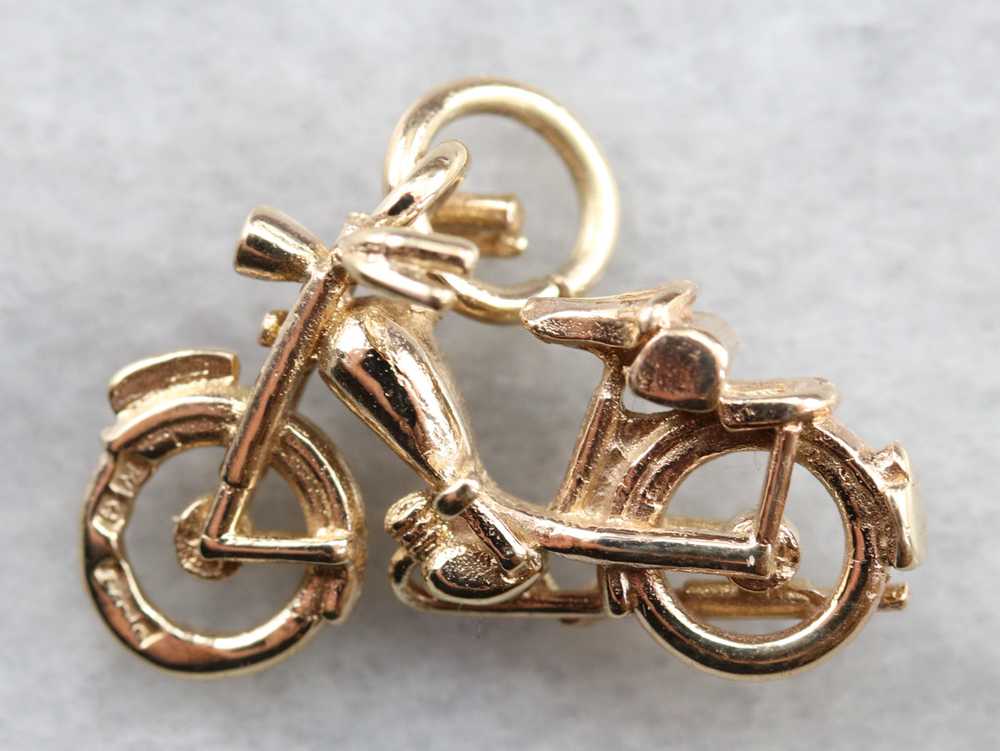 Gold Motorcycle Charm - image 2