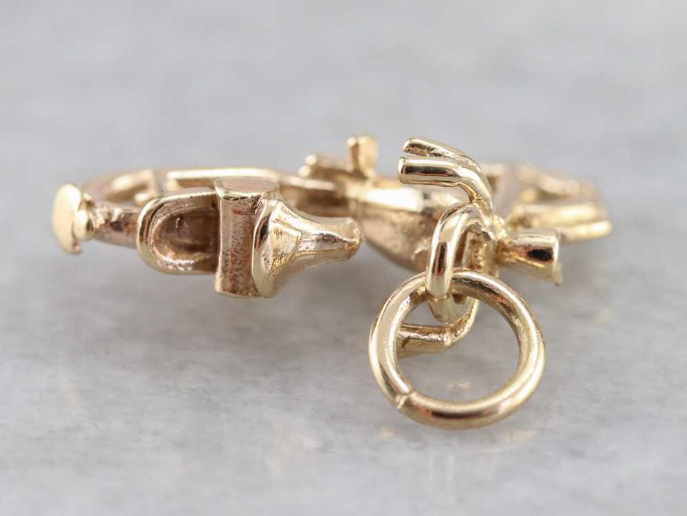Gold Motorcycle Charm - image 5