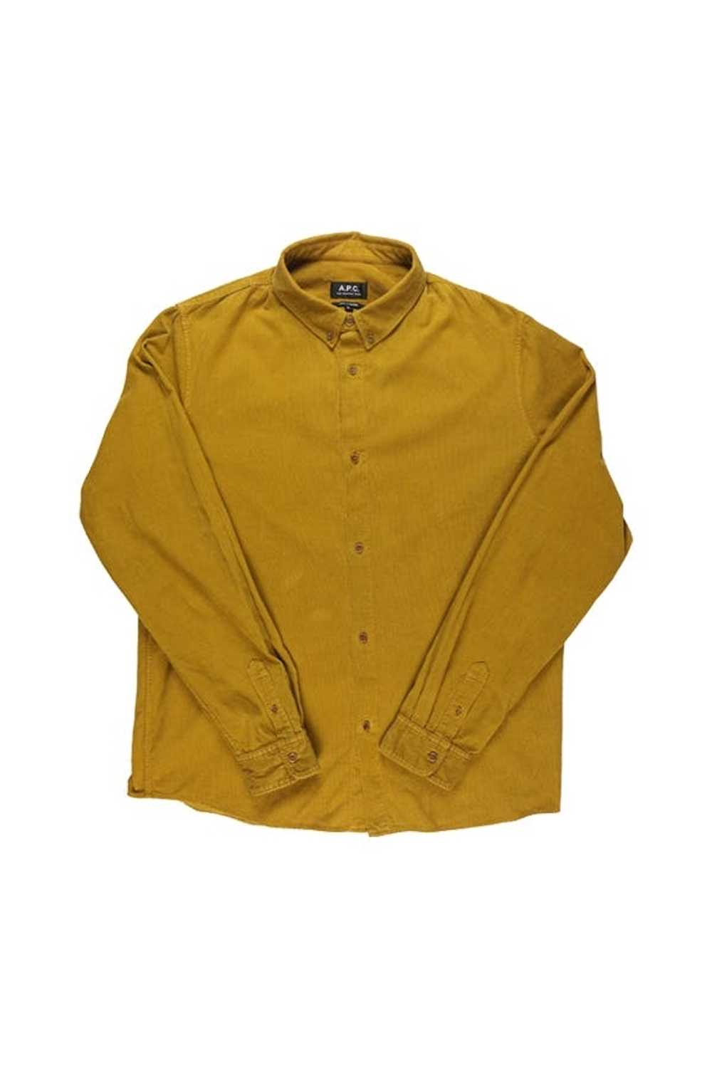 A.P.C. APC Mustard Corduroy Shirt XL - image 1