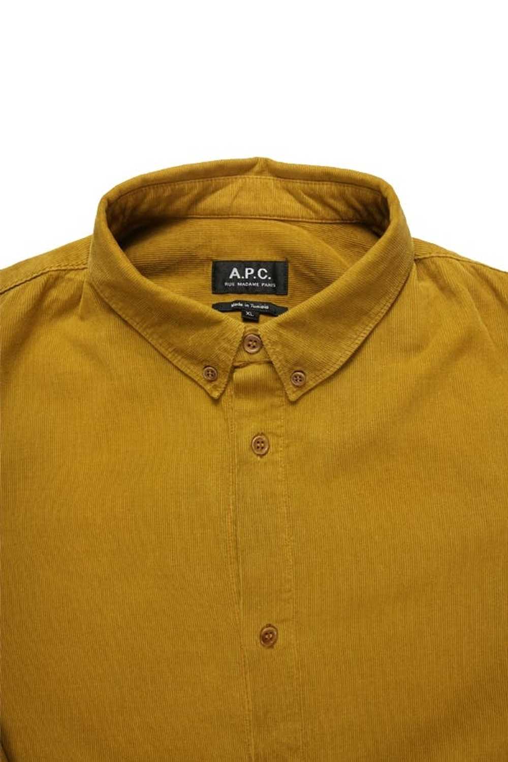 A.P.C. APC Mustard Corduroy Shirt XL - image 3