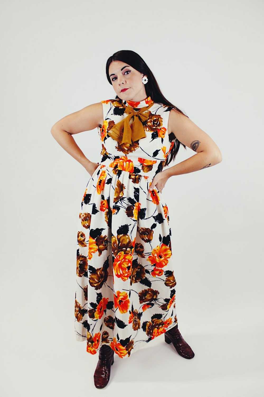 Sleeveless Floral Maxi Dress - image 3