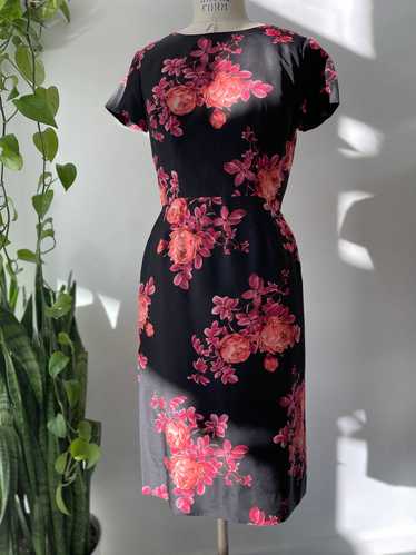 Vintage 1950's floral print dress