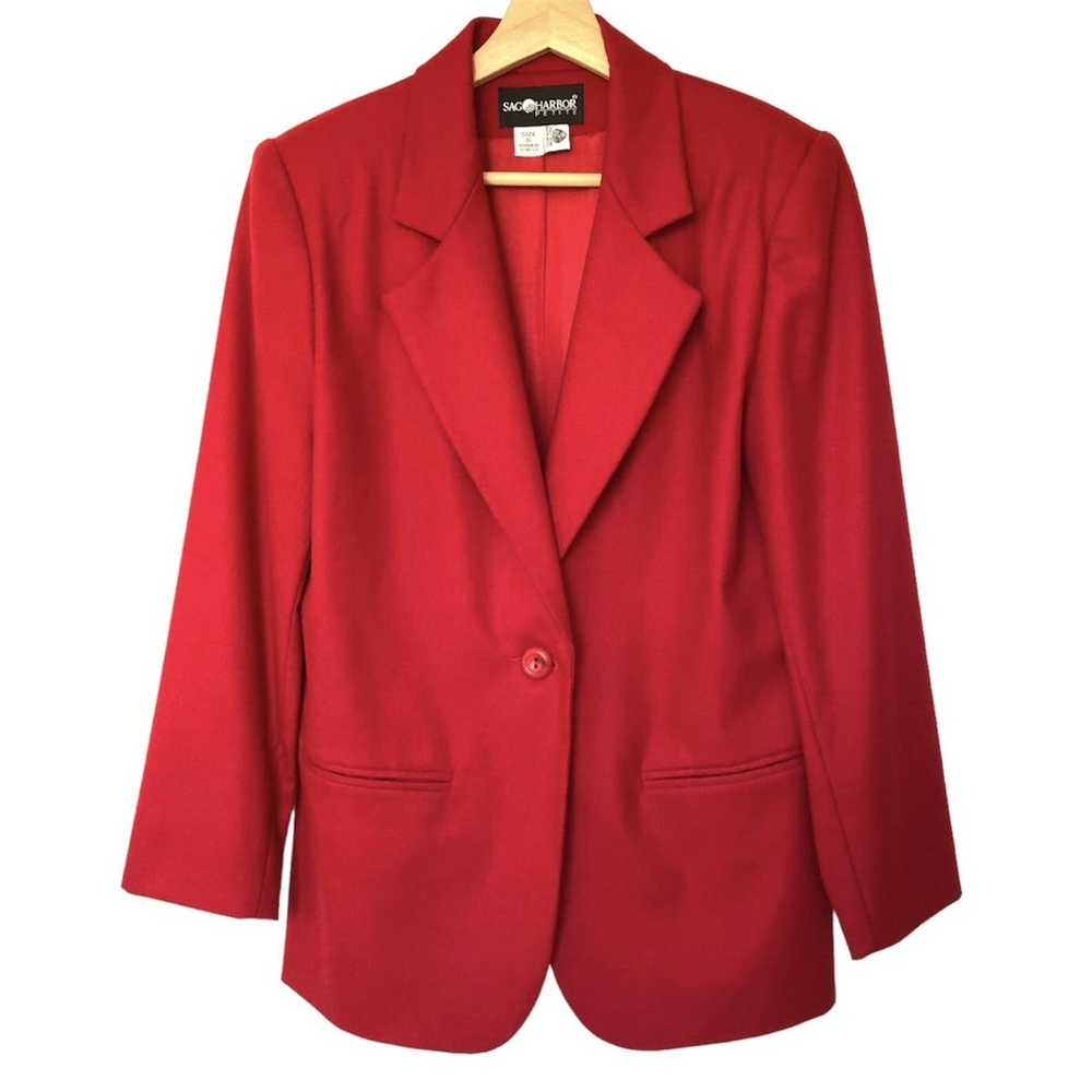 Vintage Vintage SAG HARBOR Blazer Red Jacket 100%… - image 1