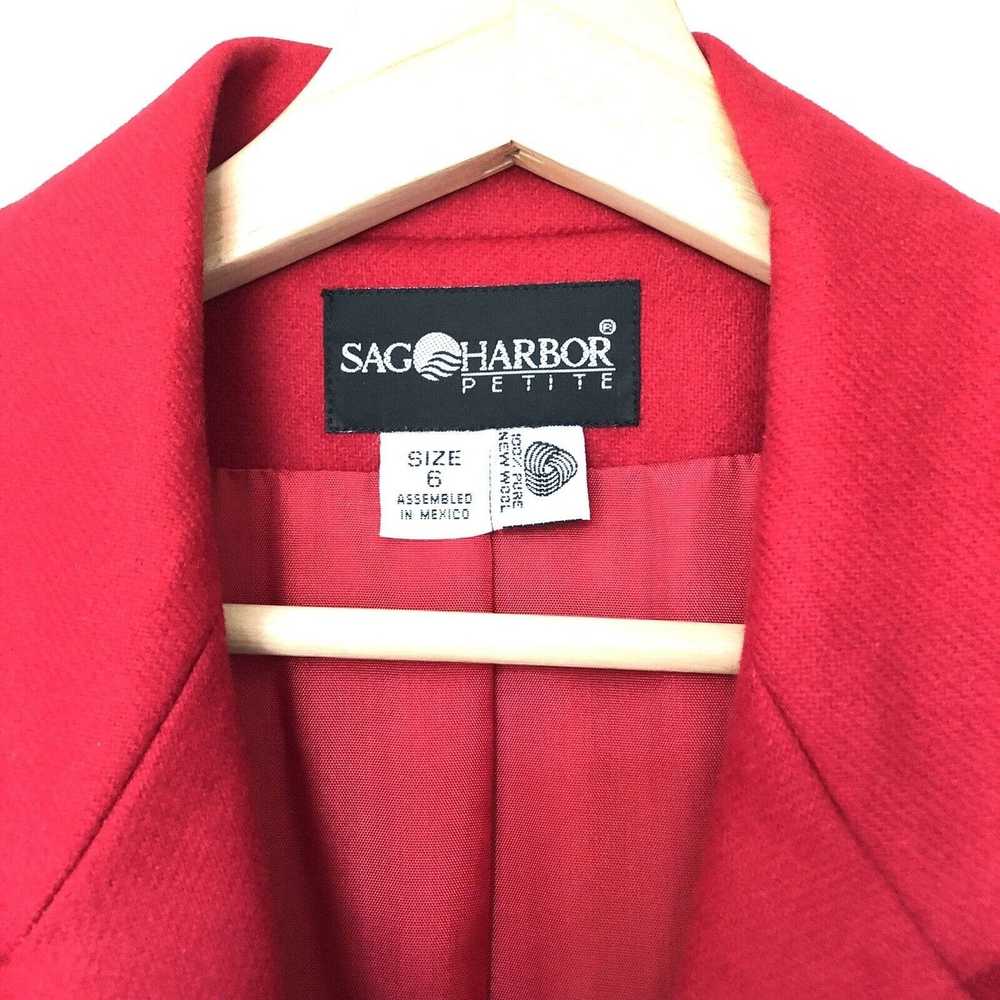 Vintage Vintage SAG HARBOR Blazer Red Jacket 100%… - image 2