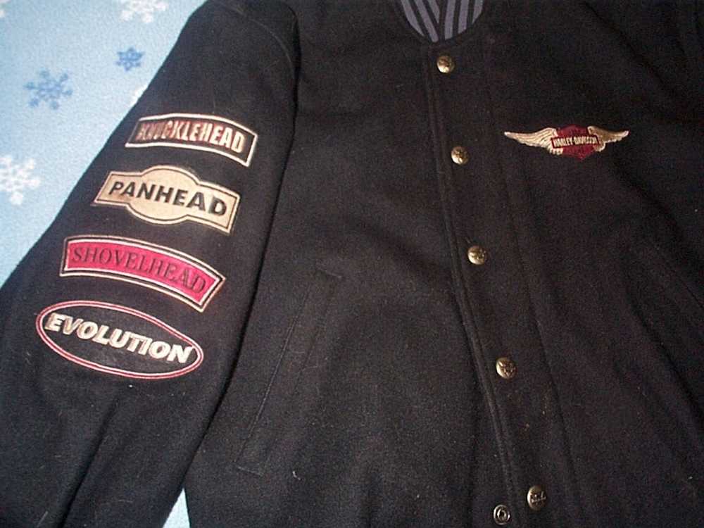 Harley Davidson Harley Davidson wool jacket w/ lo… - image 2