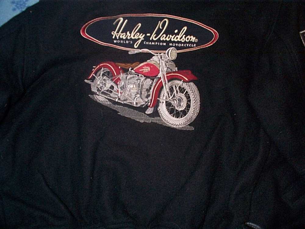 Harley Davidson Harley Davidson wool jacket w/ lo… - image 6