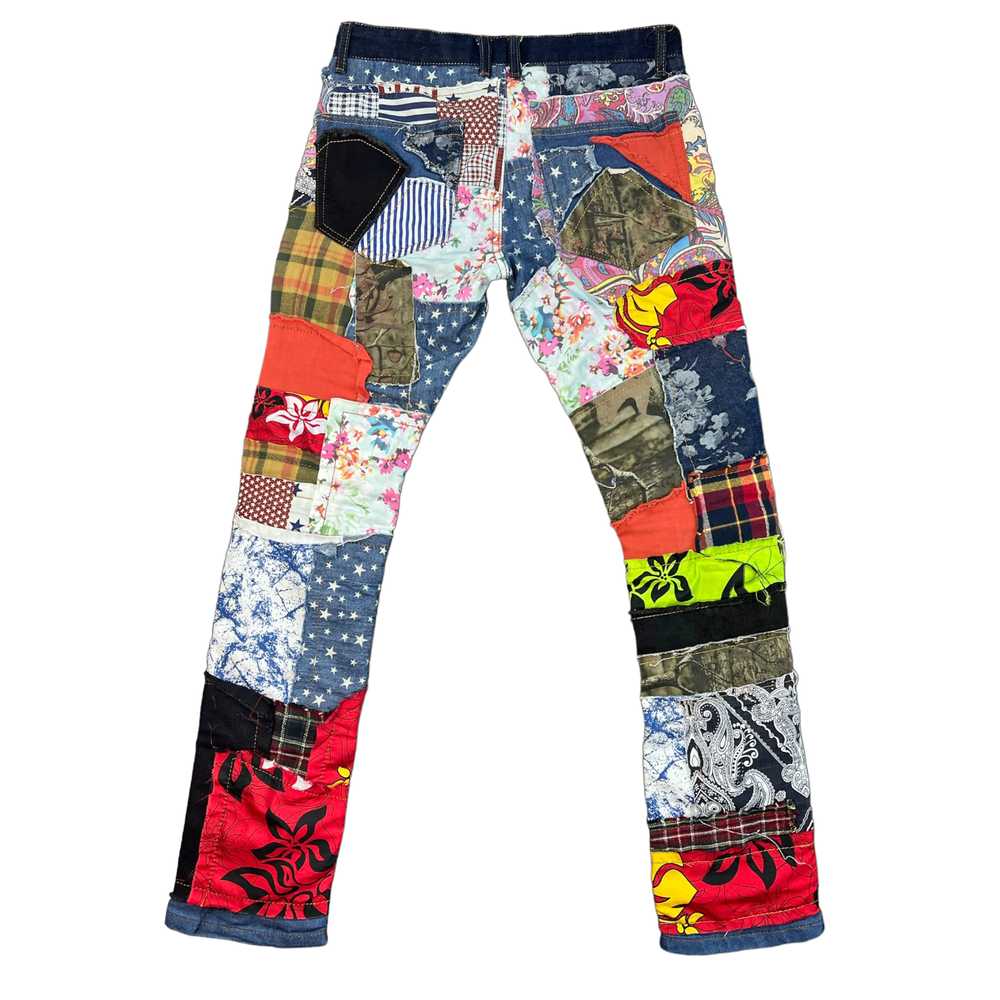 Low-Rise Patchwork Jeans (S/M) - image 2