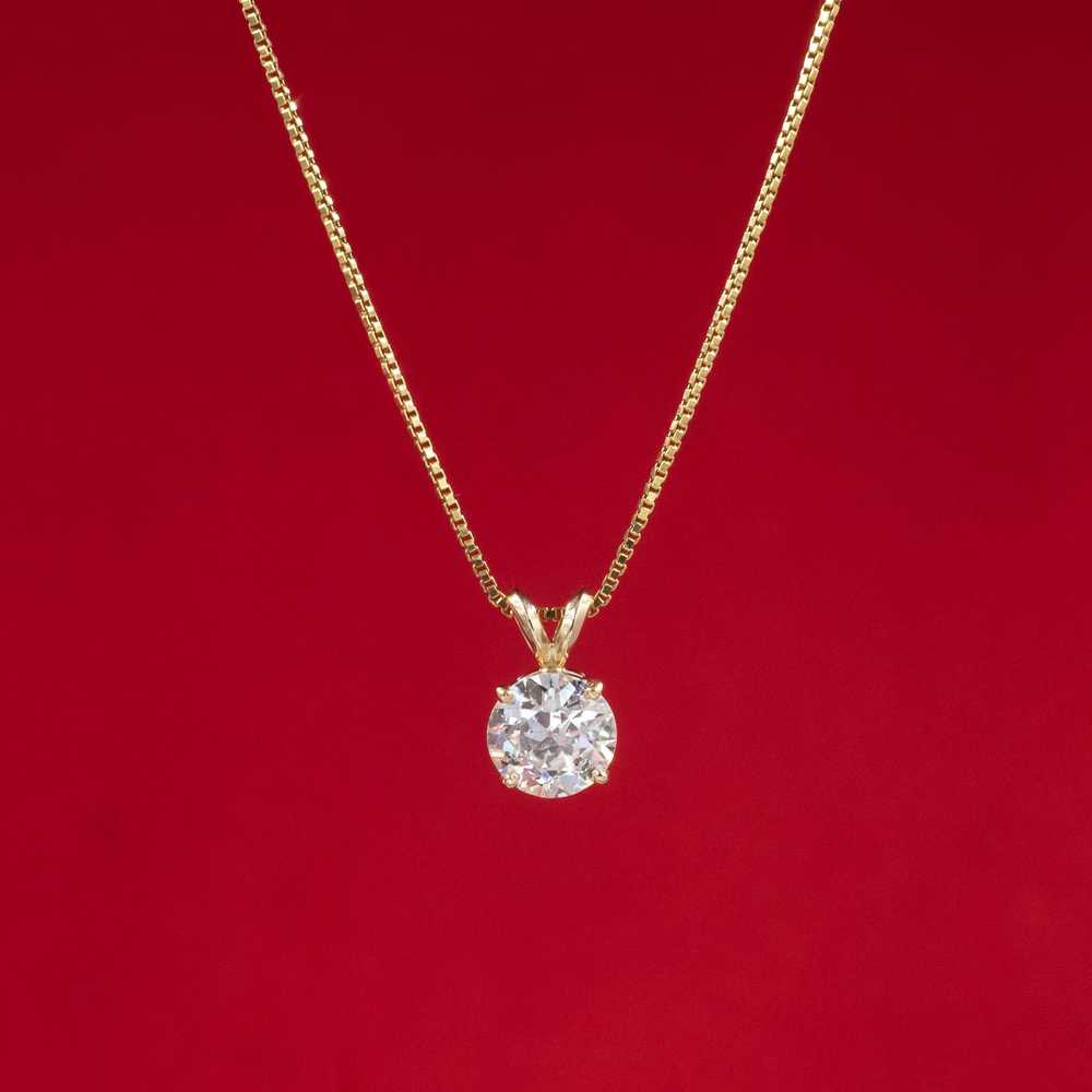 1.65 Carat Diamond Solitaire Pendant c1920 - image 1