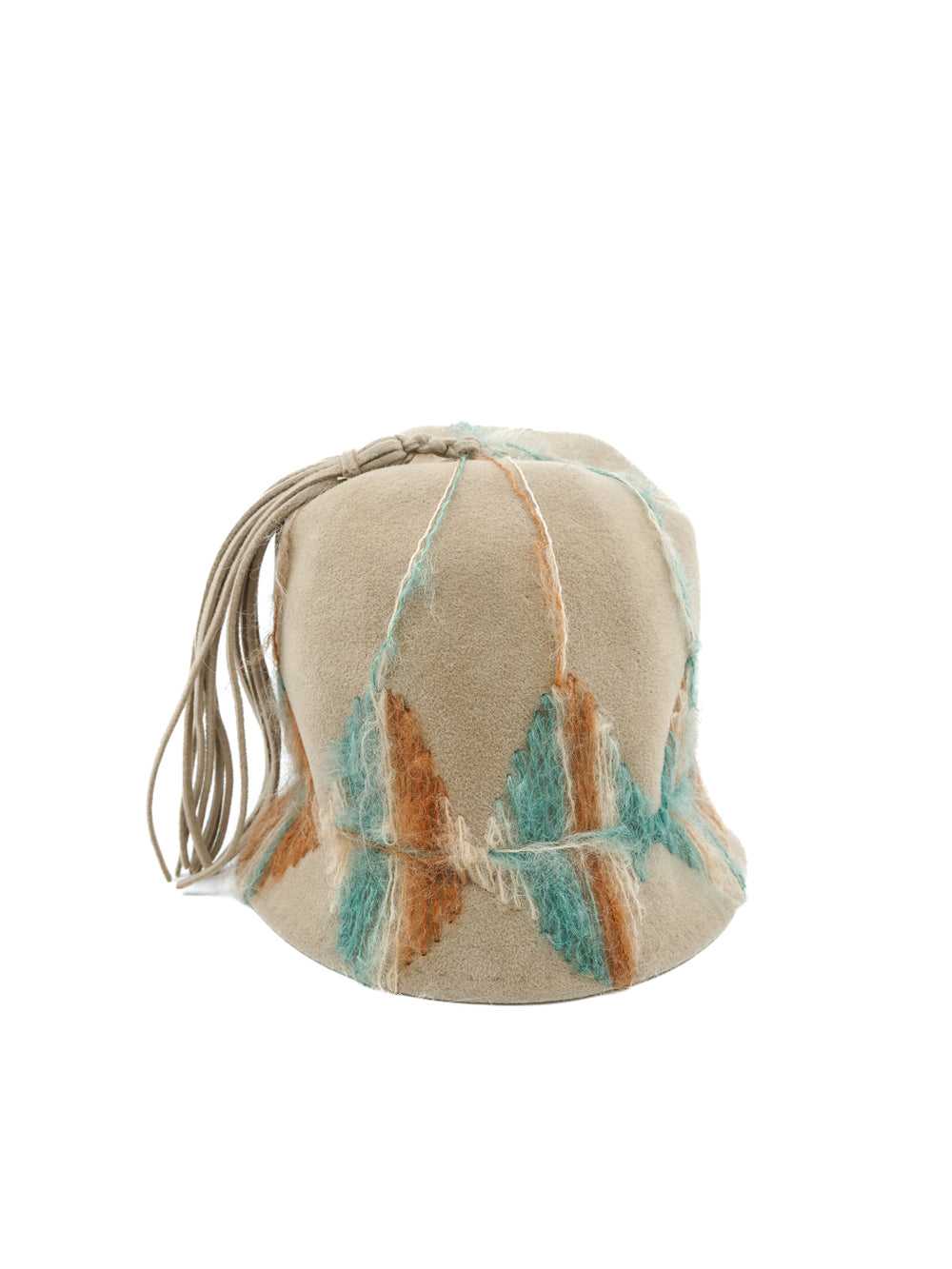 Schiaparelli Argyle Embroidered Hat - image 1