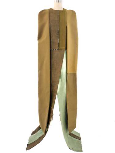 Rick Owens Olive Patchwork Cape