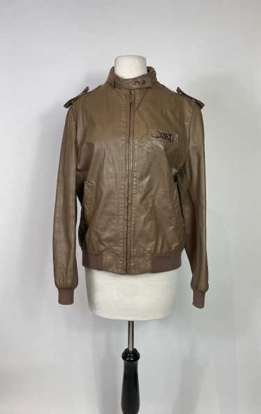 1970s - 1980s Etienne Aigner Brown Leather Bomber… - image 1