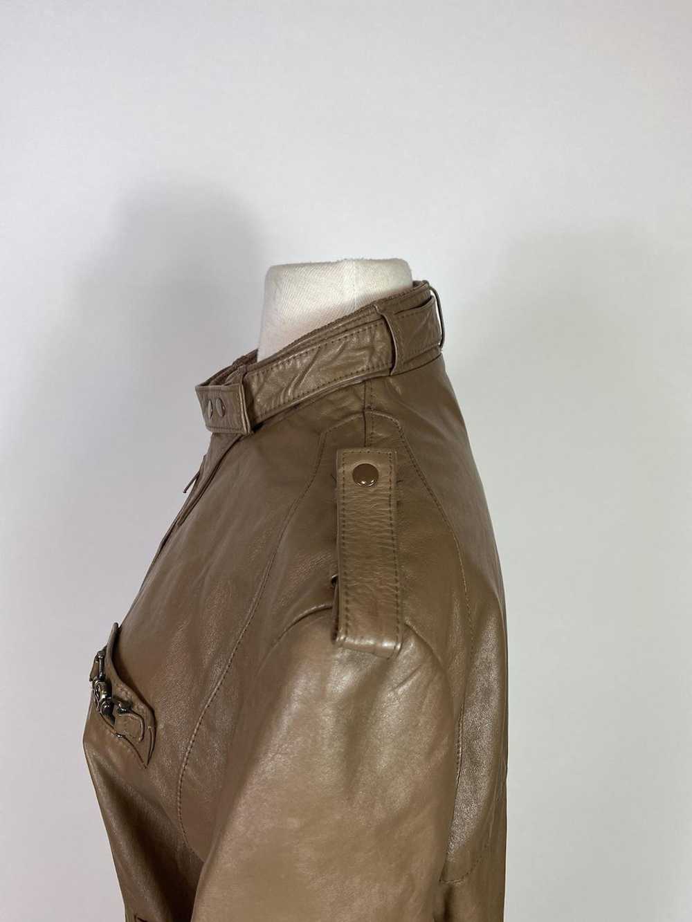 1970s - 1980s Etienne Aigner Brown Leather Bomber… - image 5