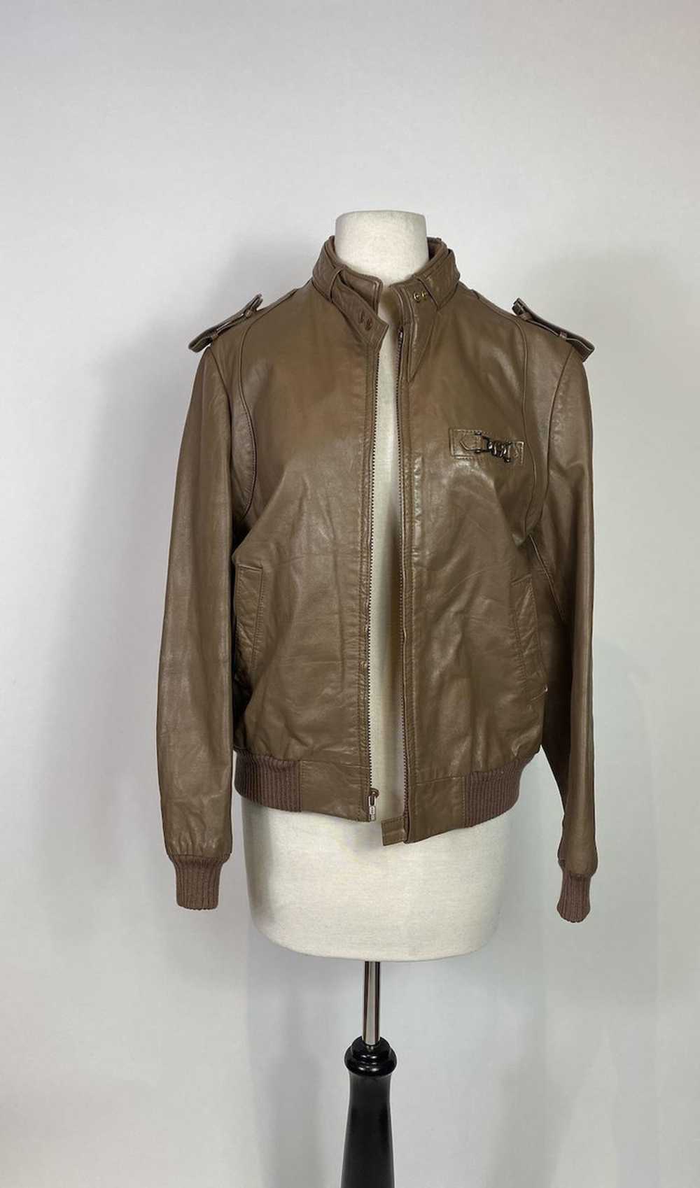 1970s - 1980s Etienne Aigner Brown Leather Bomber… - image 7