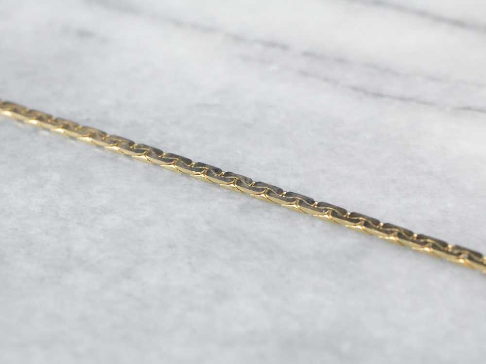 Unisex Flat Gold Serpentine Chain - image 4