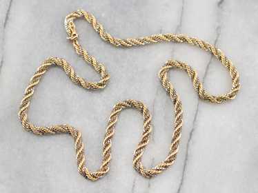 Thick Two Tone Gold Twist Chain - image 1