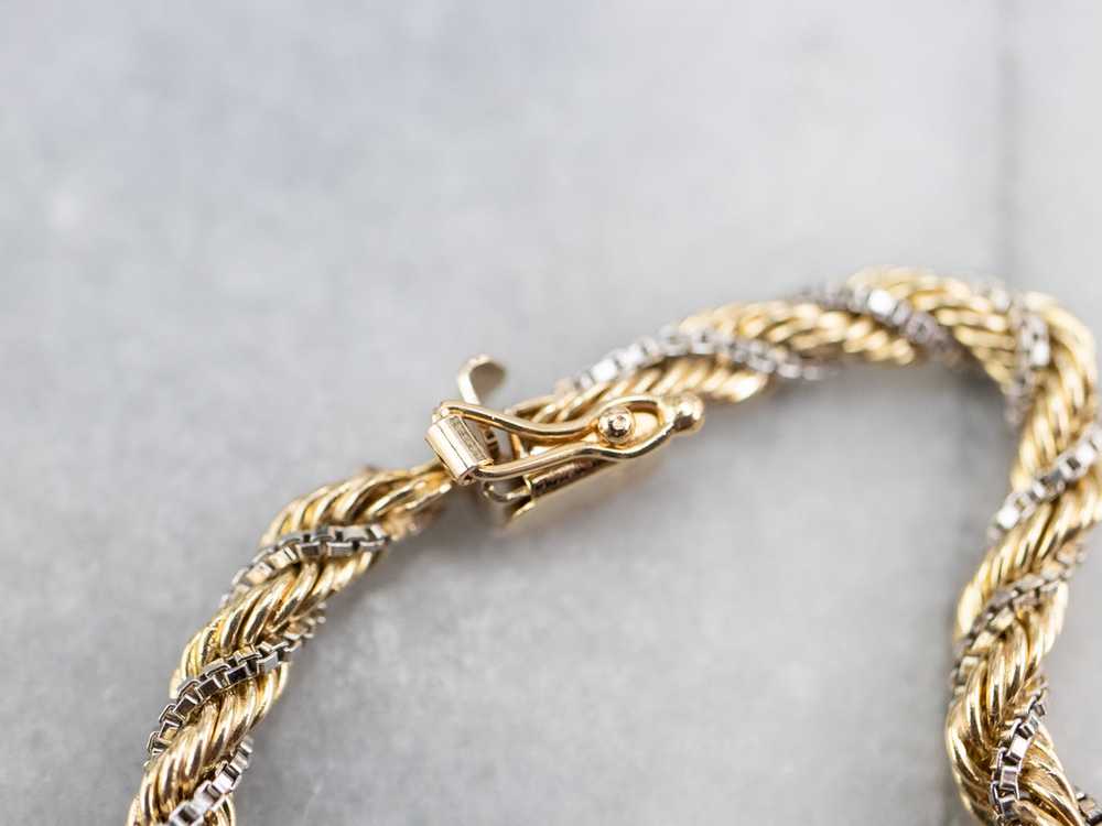 Thick Two Tone Gold Twist Chain - image 2