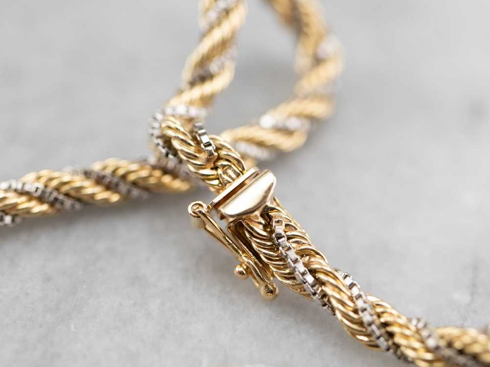 Thick Two Tone Gold Twist Chain - image 4