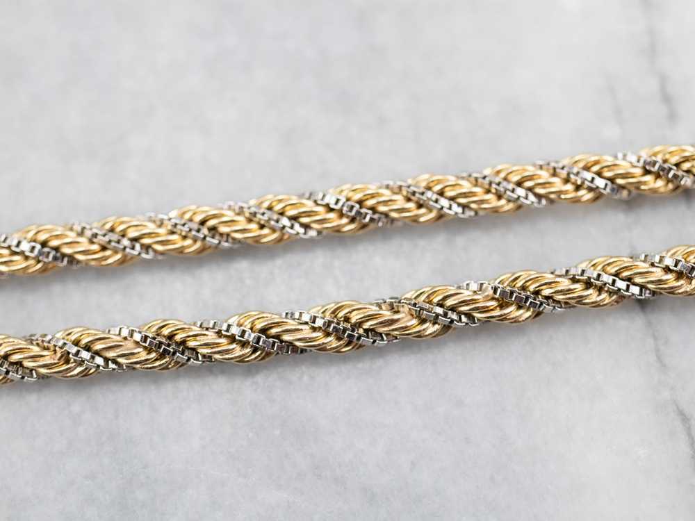 Thick Two Tone Gold Twist Chain - image 5