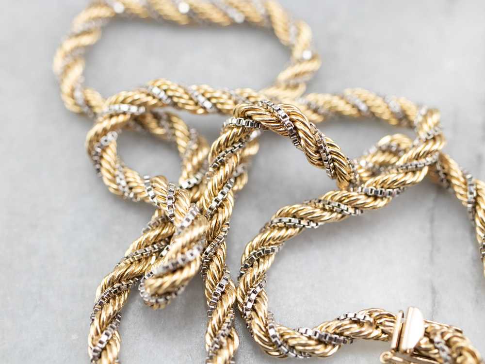 Thick Two Tone Gold Twist Chain - image 6