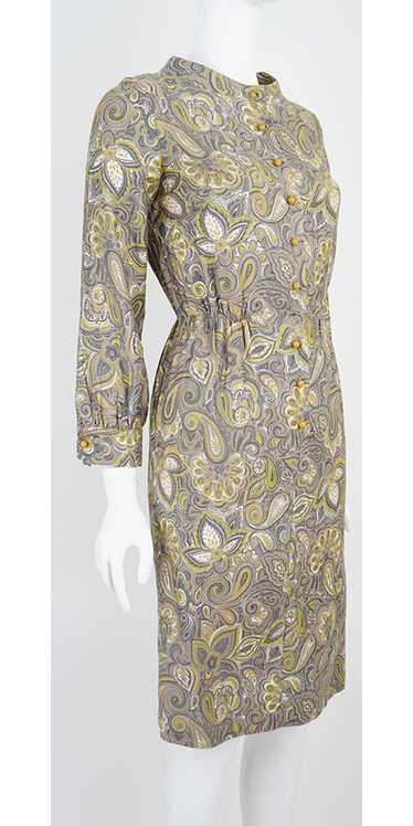 Early 60s Paisley Pencil Dress