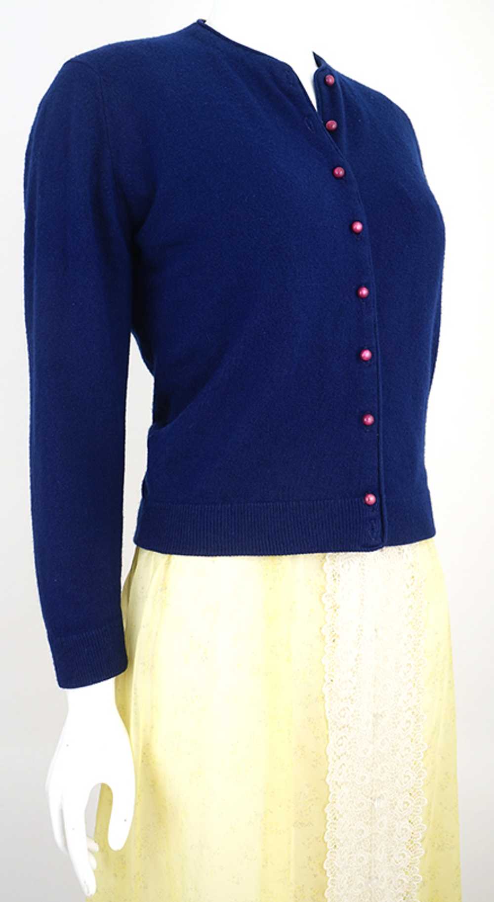 Royal Blue 1960s Cardigan - image 1