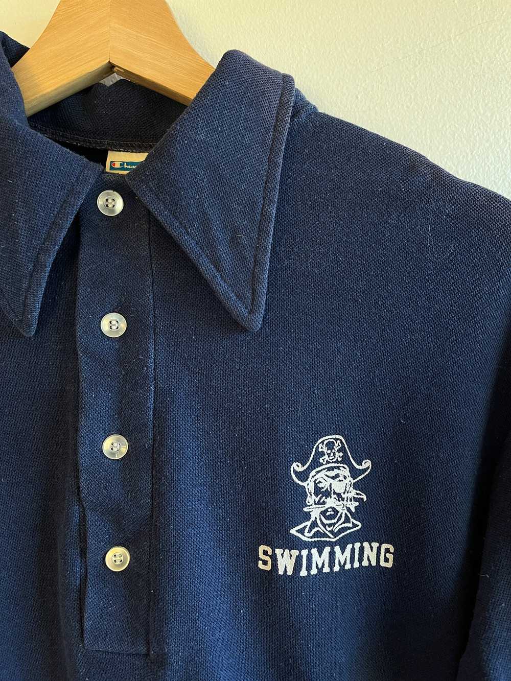 Vintage 1980’s Pirates Swimming Champion Polo Shi… - image 4