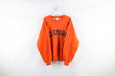 Men's Colosseum Cream Clemson Tigers Lace-Up 4.0 Vintage Pullover