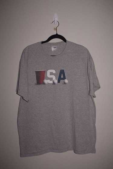 Vintage Y2K USA Beer Pong T-Shirt