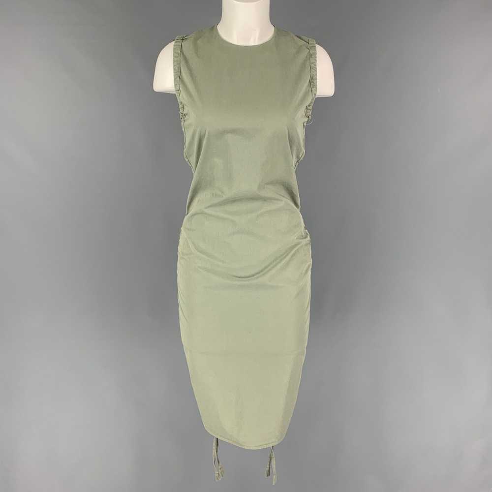 Other Khaki Cotton Sleeveless Dress - image 1
