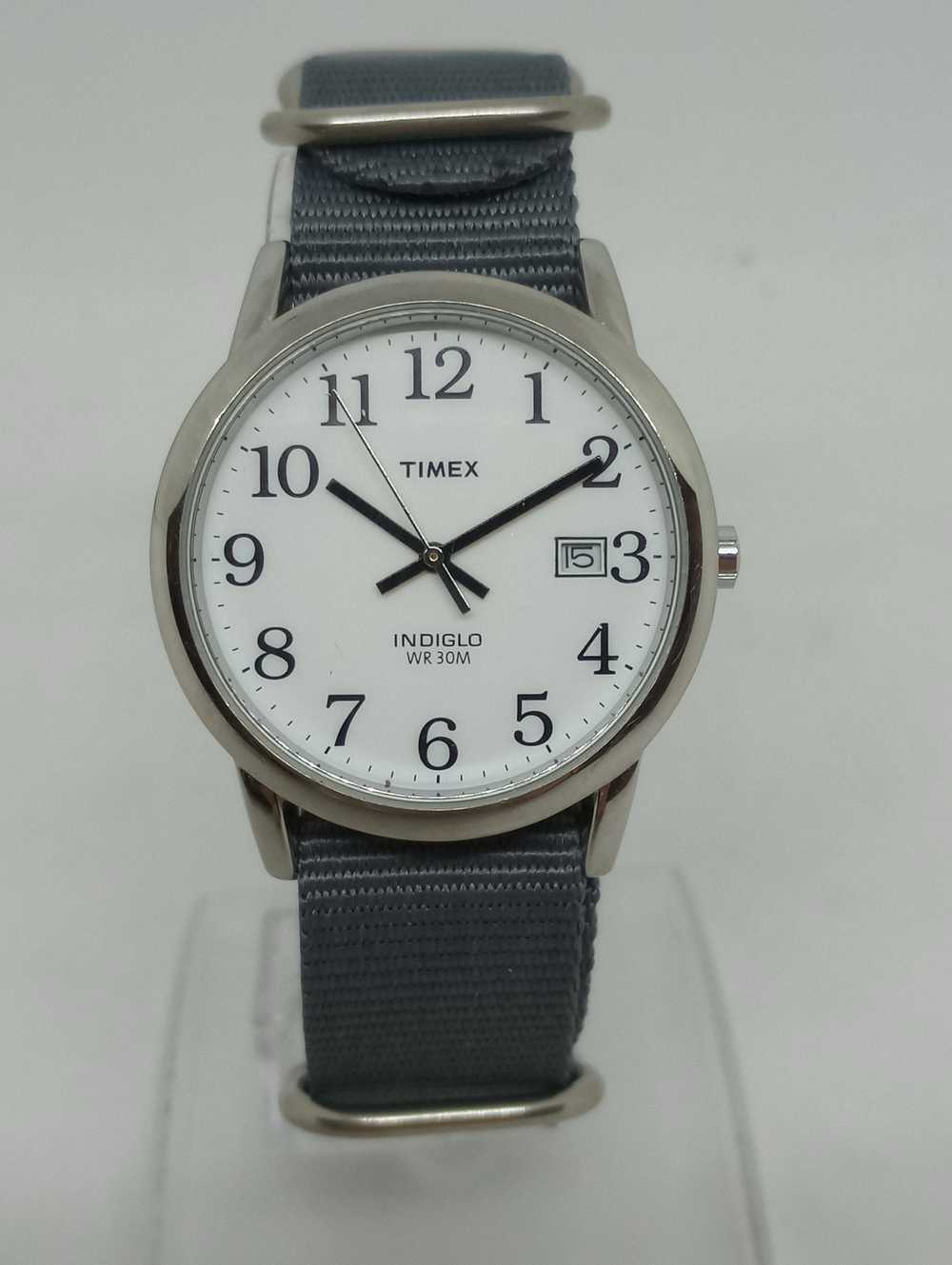 Timex Timex Indiglo 52R 35mm White Dial Date Watch - image 2
