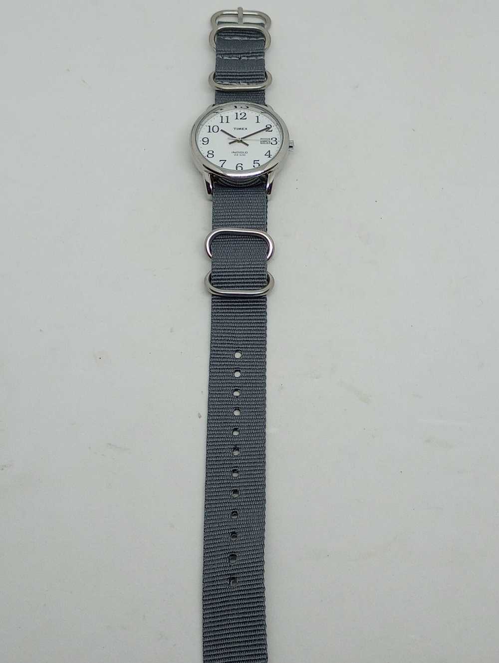 Timex Timex Indiglo 52R 35mm White Dial Date Watch - image 5