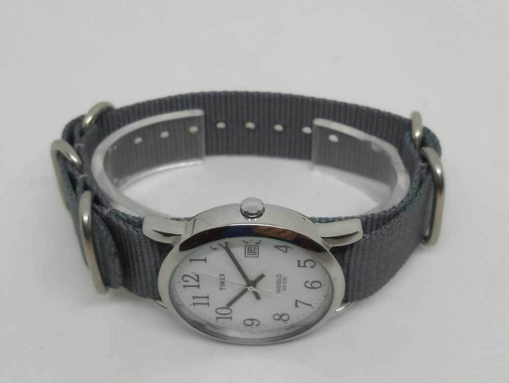 Timex Timex Indiglo 52R 35mm White Dial Date Watch - image 9