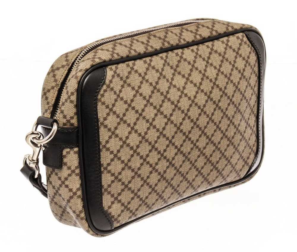 Gucci Gucci Brown Leather Diamante Mens Clutch Bag - image 3