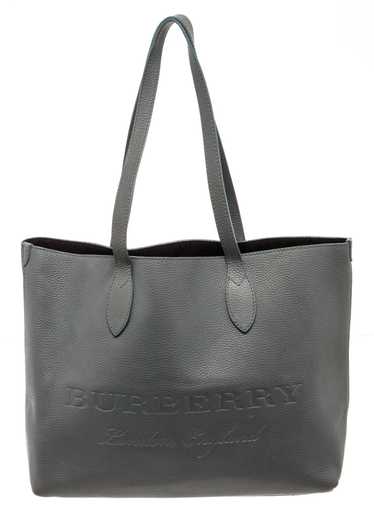 Burberry Burberry Black Leather Embossed Tote Bag