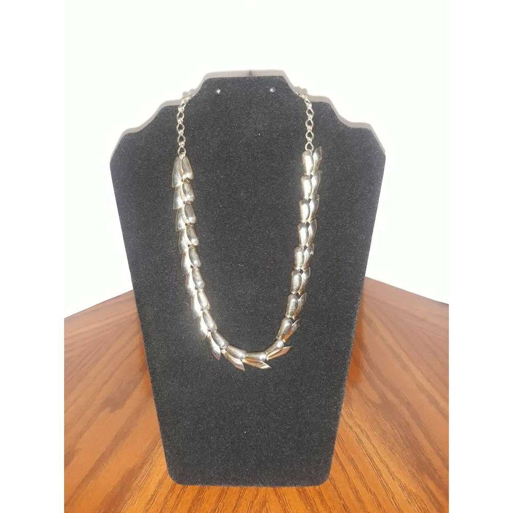 Unbrnd Vintage sliver Tone Art Deco necklace chok… - image 1